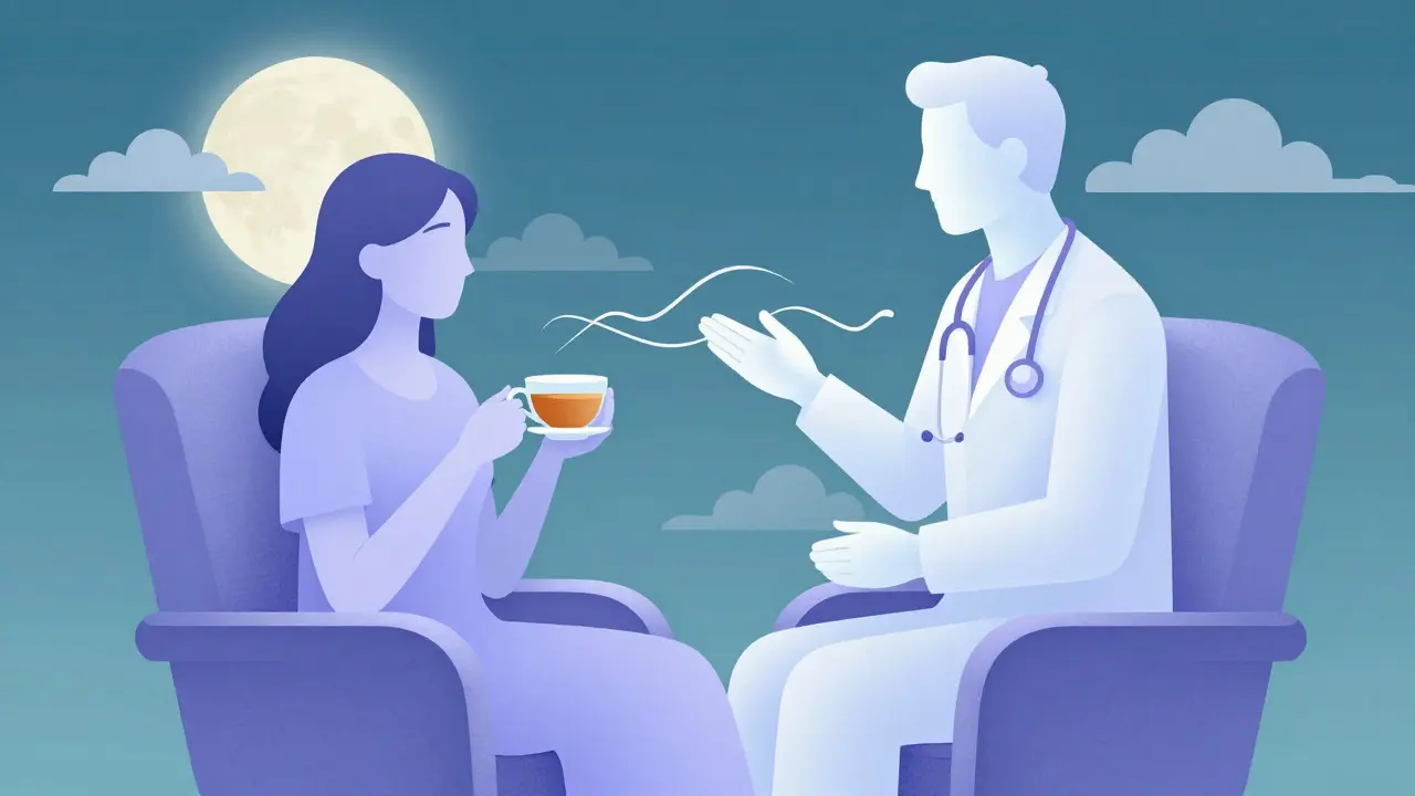Person in armchair consulting with a translucent telehealth provider silhouette